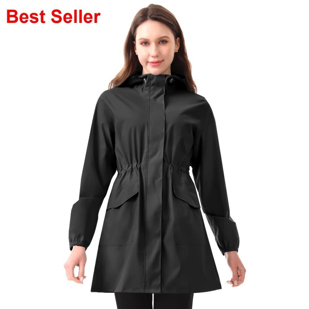 Waterproof Lightweight Packable Raincoat Hood Windbreaker for Outdoor Hiking